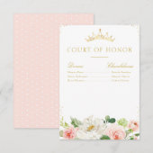 Elegante roze blush bloesem hof van eer kaart (Voorkant / Achterkant)