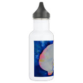 Elegante Roze Blush Orchidee waterverf bloemenbloe Waterfles (Links)