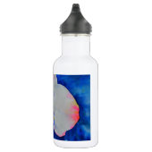 Elegante Roze Blush Orchidee waterverf bloemenbloe Waterfles (Rechts)