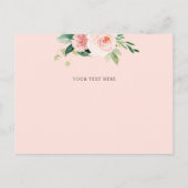 Elegante roze blush quinceanera bedankkaart uitnodiging briefkaart (Achterkant)