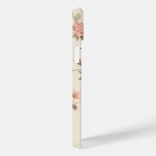 Elegante Roze & Blush Rozen w/Monogram Case-Mate iPhone Case (Achterkant / Rechts)