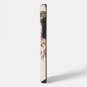 Elegante Roze & Blush Rozen w/Monogram iPhone Hoesje (Linkerkant)