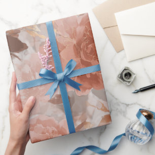 Elegante Roze Blush Zijde Glans Abstract Patroon Cadeaupapier
