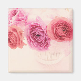 Elegante roze boeketten  magneet