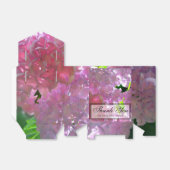 Elegante roze boho bloemen hortensia's bedankdoosjes (Uitgevouwen)