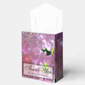 Elegante roze boho bloemen hortensia's bedankdoosjes (Geopend)