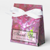 Elegante roze boho bloemen hortensia's bedankdoosjes (Voorkant Zijde)