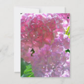 Elegante roze boho bloemen hortensia's bedankkaart (Achterkant)