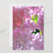 Elegante roze boho bloemen hortensia's bruiloft kaart (Achterkant)