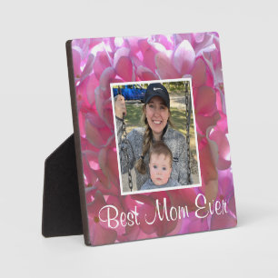 Elegante roze boho bloemen hortensia's fotoplaat