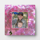 Elegante roze boho bloemen hortensia's fotoplaat (Voorkant)