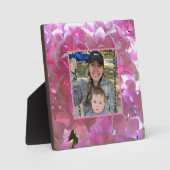 Elegante roze boho bloemen hortensia's fotoplaat (Voorkant)