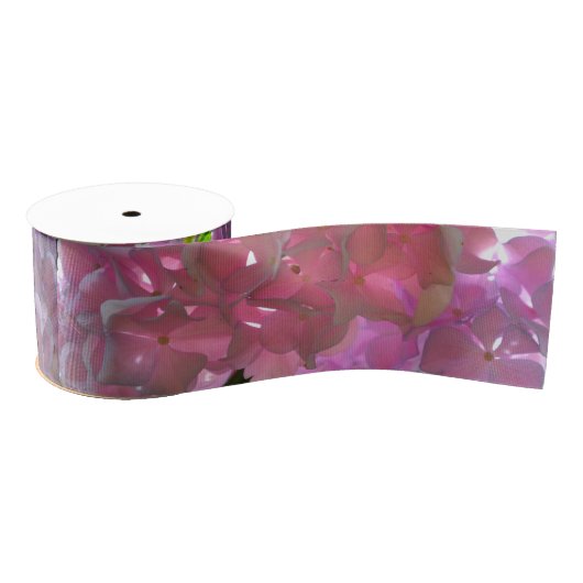 Elegante roze boho bloemen hortensia's grosgrain lint (Spoel)