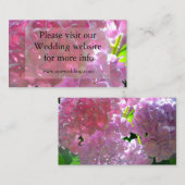 Elegante roze boho bloemen hortensia's informatiekaartje (Voorkant / Achterkant)