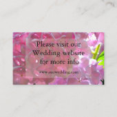Elegante roze boho bloemen hortensia's informatiekaartje (Voorkant)