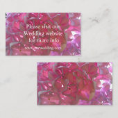 Elegante roze boho bloemen hortensia's informatiekaartje (Voorkant / Achterkant)