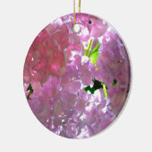 Elegante roze boho bloemen hortensia's keramisch ornament (Links)