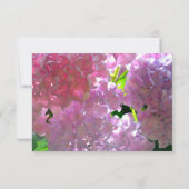 Elegante roze boho bloemen hortensia's RSVP Save The Date (Achterkant)