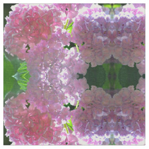 Elegante roze boho bloemen hortensia's stof