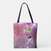 Elegante roze boho bloemen hortensia's tote bag (Achterkant)