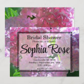 Elegante roze boho bloemen vrijgezellenfeest kaart (Voorkant / Achterkant)