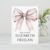 Elegante roze boog baby shower Uitnodiging (Staand voorkant)