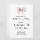 Elegante roze boog baby shower Uitnodiging (Achterkant)