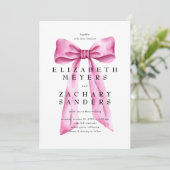 Elegante  Roze Boog Bruiloft Kaart (Staand voorkant)