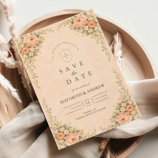 Elegante Roze Boog Bruiloft Save The Date