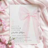 Elegante roze boog doop uitnodiging