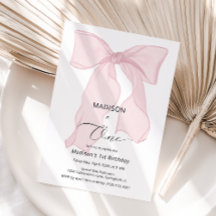 Elegante roze boog eerste verjaardag