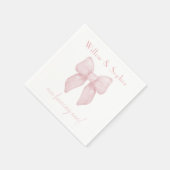 Elegante roze boog eerste verjaardag servet (Hoek)