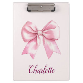 Elegante roze boog gepersonaliseerde naam Klembord