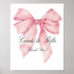 Elegante Roze Boog Kaarten en Geschenken Teken Poster