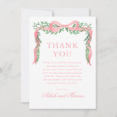 Elegante Roze Boog met het Baby shower van de Groe Bedankkaart (Voorkant)