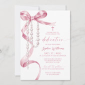 Elegante Roze Boog & Rozenkrans Toewijding Kaart (Voorkant)