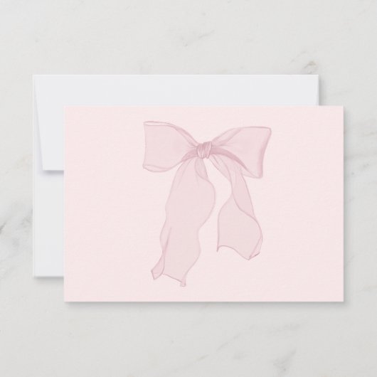 Elegante roze boog verjaardag bedankkaart (Achterkant)