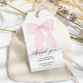 Elegante roze boog verjaardag cadeaulabel