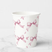Elegante roze boog verjaardag papieren bekers (Rechts)