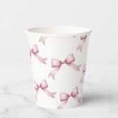 Elegante roze boog verjaardag papieren bekers (Voorkant)