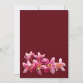 Elegante roze bordeaux orchideeën bloem Save the D Kaart (Achterkant)