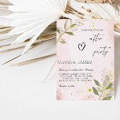 Elegante roze botanische "Happily Ever After" brui Kaart