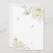 Elegante Roze Bow Baby Brunch Baby shower Kaart (Achterkant)