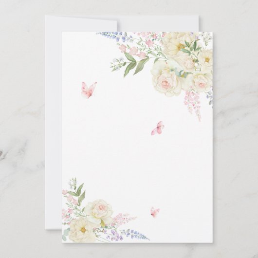 Elegante Roze Bow Baby Brunch Baby shower Kaart (Achterkant)