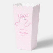 Elegante Roze Bow Baby shower Favoriet Box Bedankdoosjes (Voorkant)