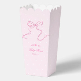 Elegante Roze Bow Baby shower Favoriet Box Bedankdoosjes