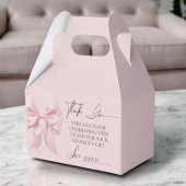 Elegante Roze Bow Baby shower Favoriet Box Bedankdoosjes