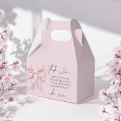 Elegante Roze Bow Baby shower Favoriet Box Bedankdoosjes