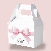 Elegante Roze Bow Coquette Meisje Baby shower Bedankdoosjes