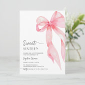 Elegante Roze Bow Coquette Sweet Sixteen Birthday Kaart (Staand voorkant)